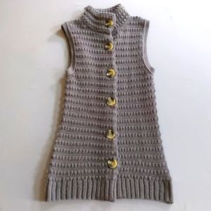 Dressbarn Brown Long Button Sweater Size S
